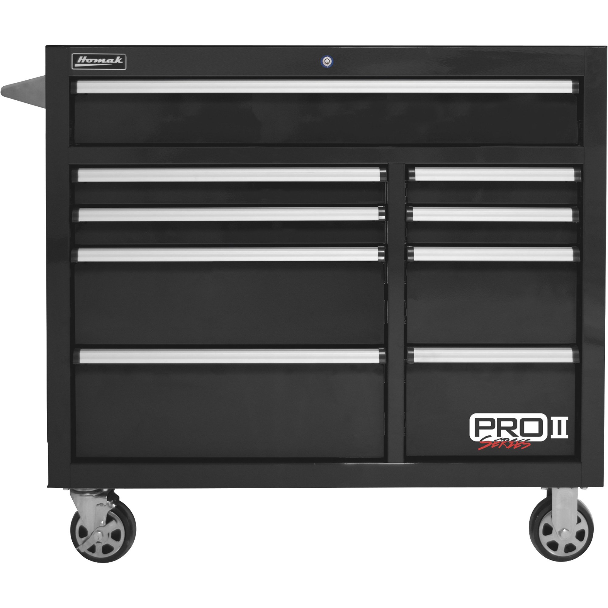 Homak 41in. Pro II 9-Drawer Rolling Tool Cabinet — 18,008 Cu. In. of Storage, 41in.W x 24.5in.D x 39in.H